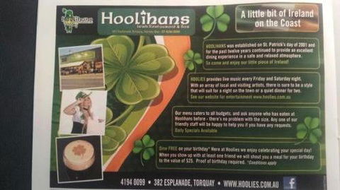 Hoolihans Irish Restaurant & Bar - Accommodation Mount Tamborine 1