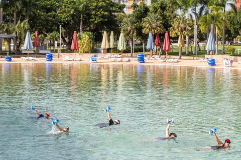 Aqua Fitness In The Wave Lagoon - Accommodation Mount Tamborine 0