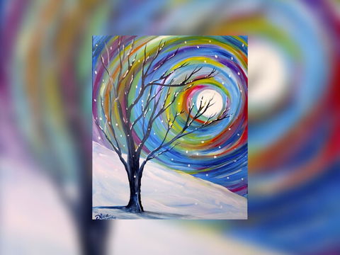 Grab A Glass Of Wine And Learn To Paint 'Rainbow Snow'! - Accommodation Mount Tamborine 0